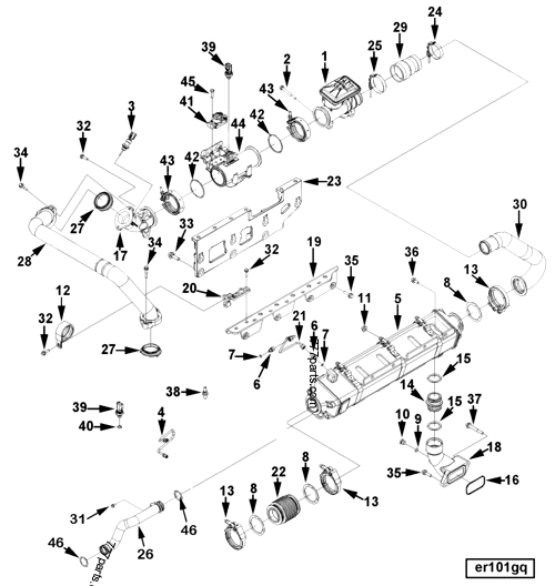 3686958 Water bypass tube - Cummins spare part | 777parts.com