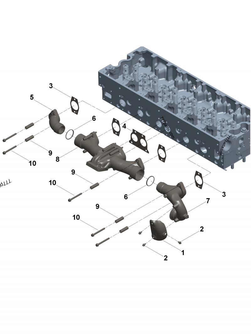 メル68136 3688488 by Cummins MANIFOLD, EXHAUST