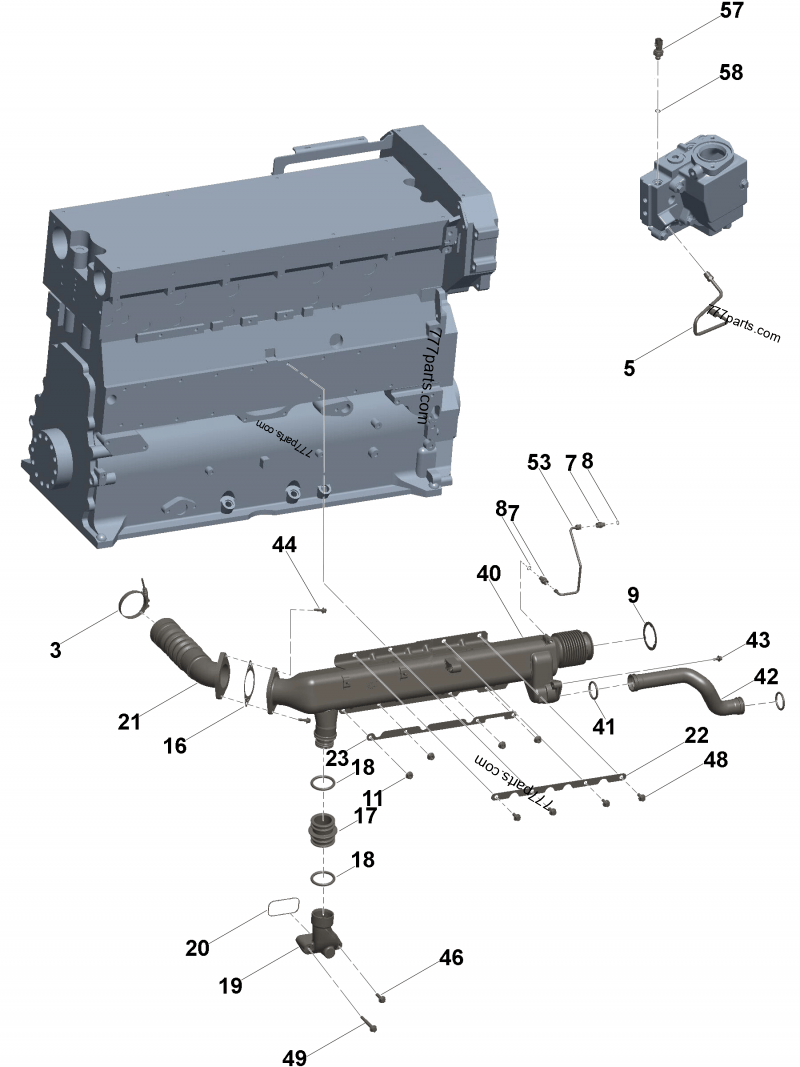 RT-138417専用 3688741 Water bypass tube - Cummins spare part | 777parts.com