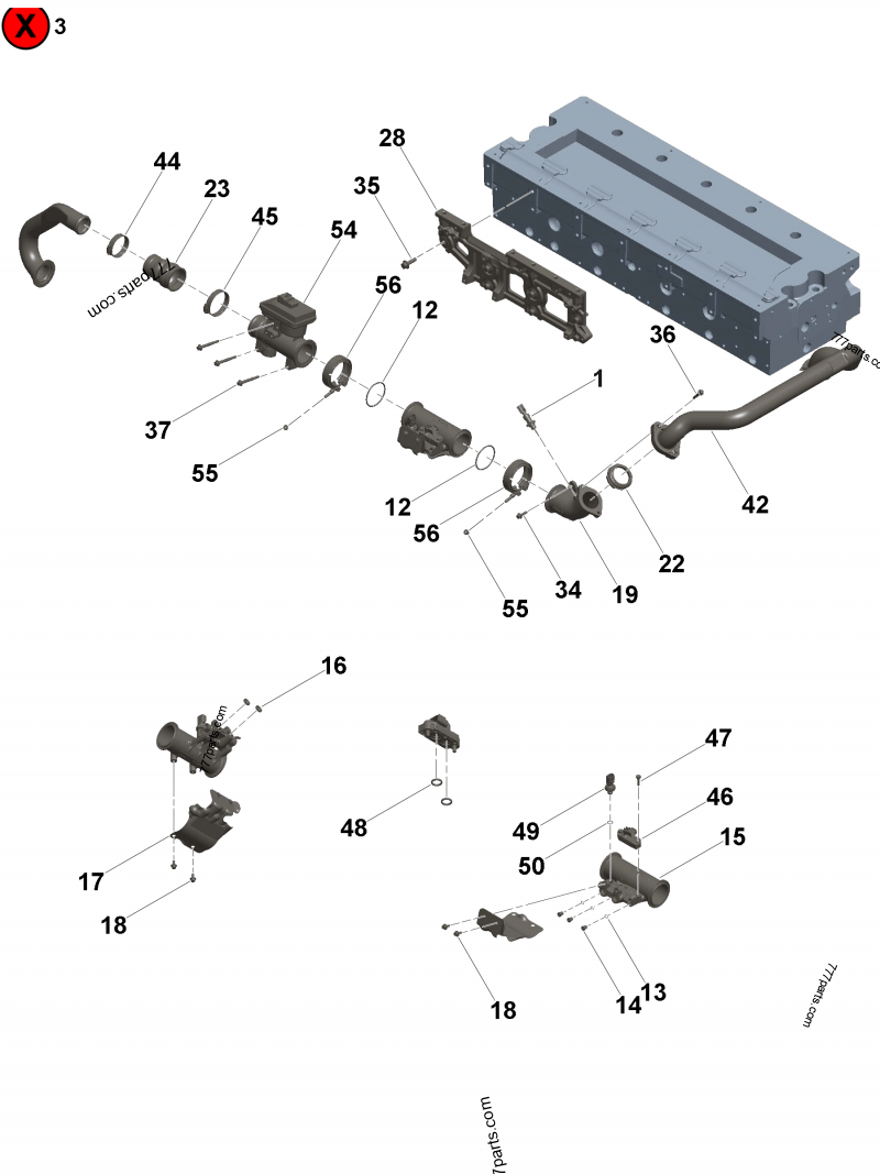 3688871 Vent tube - Cummins spare part | 777parts.com