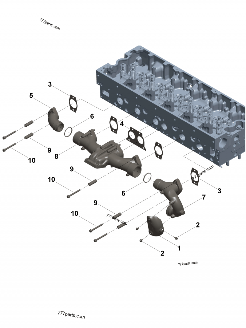 3689251 Exhaust manifold - Cummins spare part | 777parts.com
