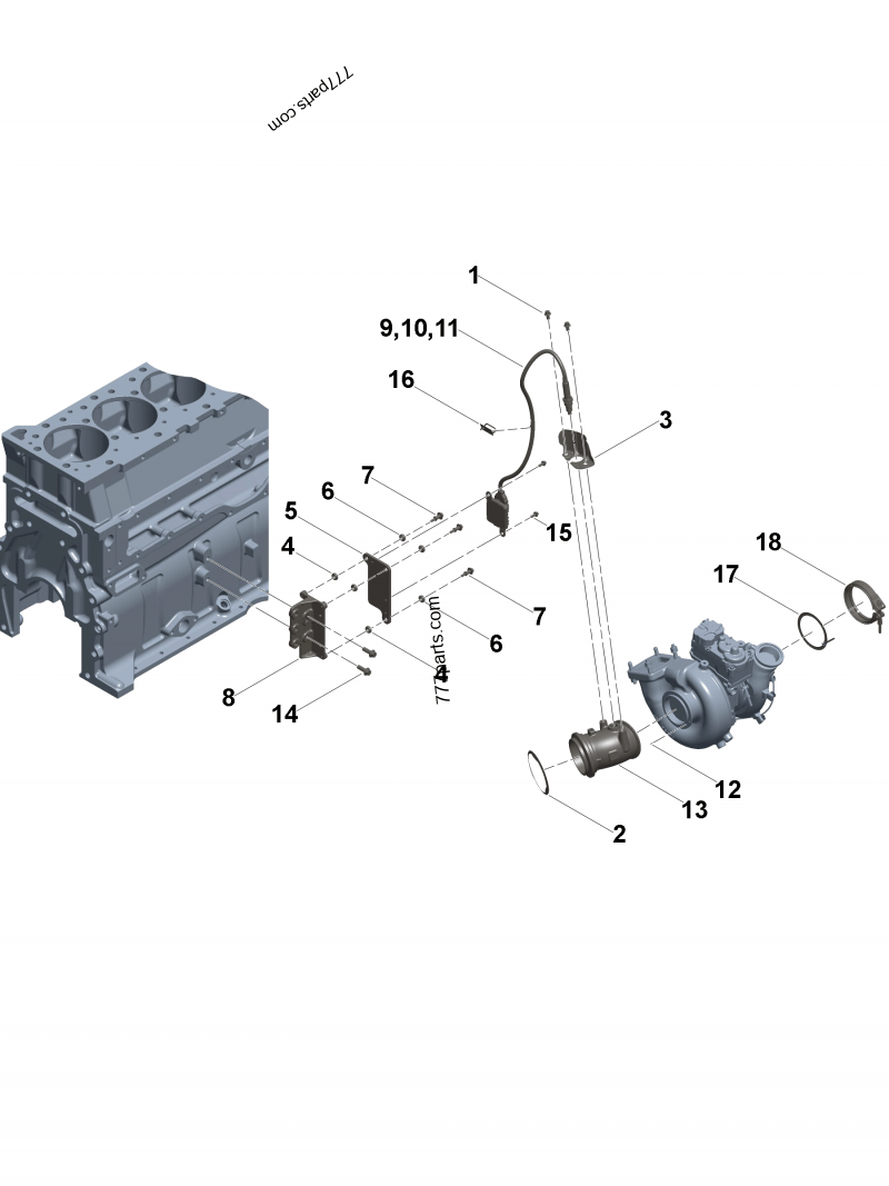3689540 Exhaust outlet connection - Cummins spare part 3689540 Exhaust outlet connection - Cummins spare part