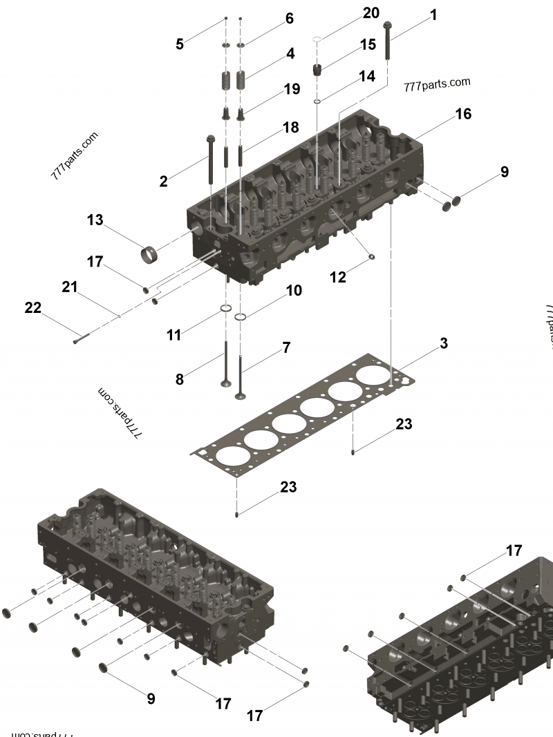 3689567 Cylinder head gasket - Cummins spare part | 777parts.com