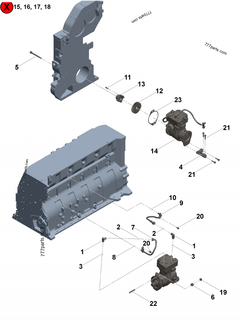 3689644 Barring adapter - Cummins spare part | 777parts.com