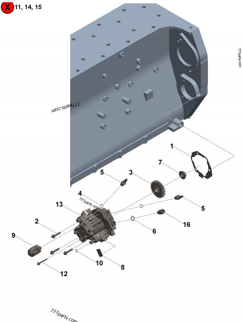 3696274 Fuel pump gasket - Cummins spare part | 777parts.com