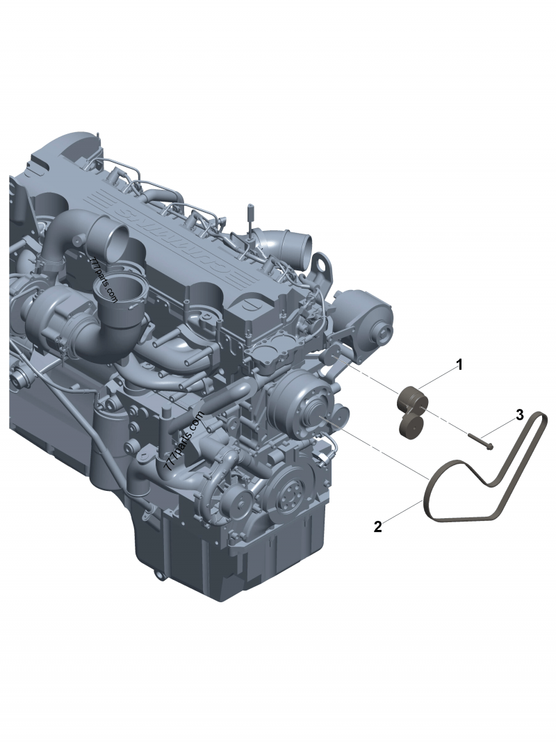 3696797 V ribbed belt - Cummins spare part | 777parts.com