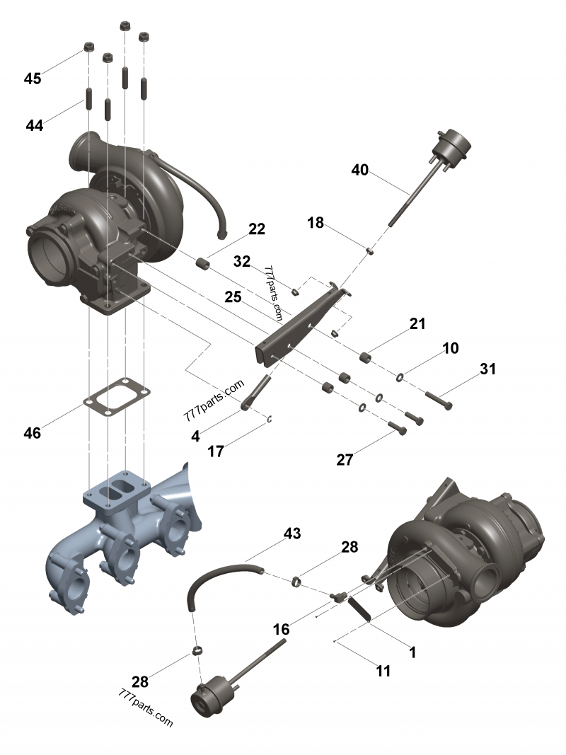 3788088 Turbocharger - Cummins запчасть для спецтехники | 777parts.com