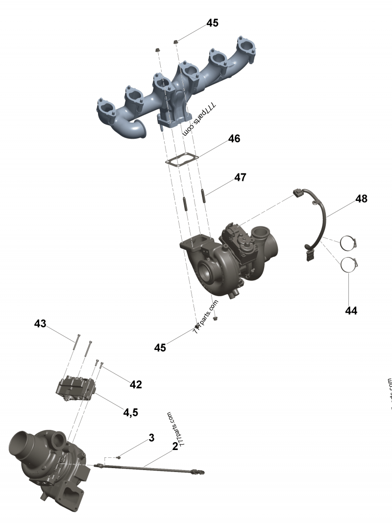 3788691 Turbocharger compressor impeller - Cummins spare part  