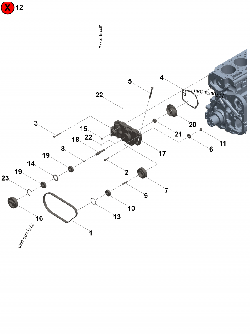 215397 Idler pulley - Cummins spare part | 777parts.com