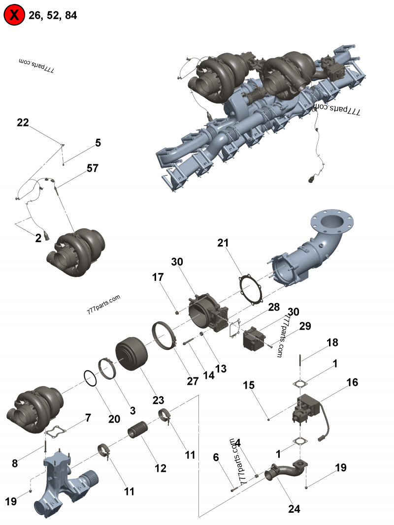 3794688 Turbocharger compressor impeller - Cummins spare part  