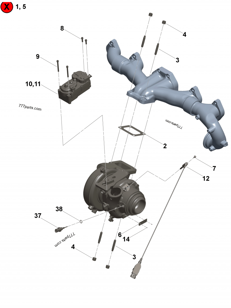 3795748 Turbocharger diffuser - Cummins spare part 3795748 Turbocharger diffuser - Cummins spare part