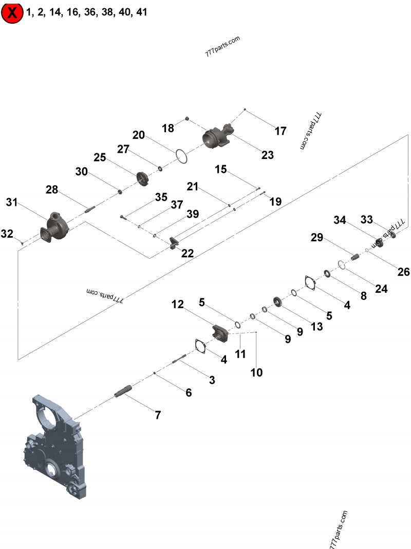 3801195 Water pump shaft - Cummins spare part | 777parts.com