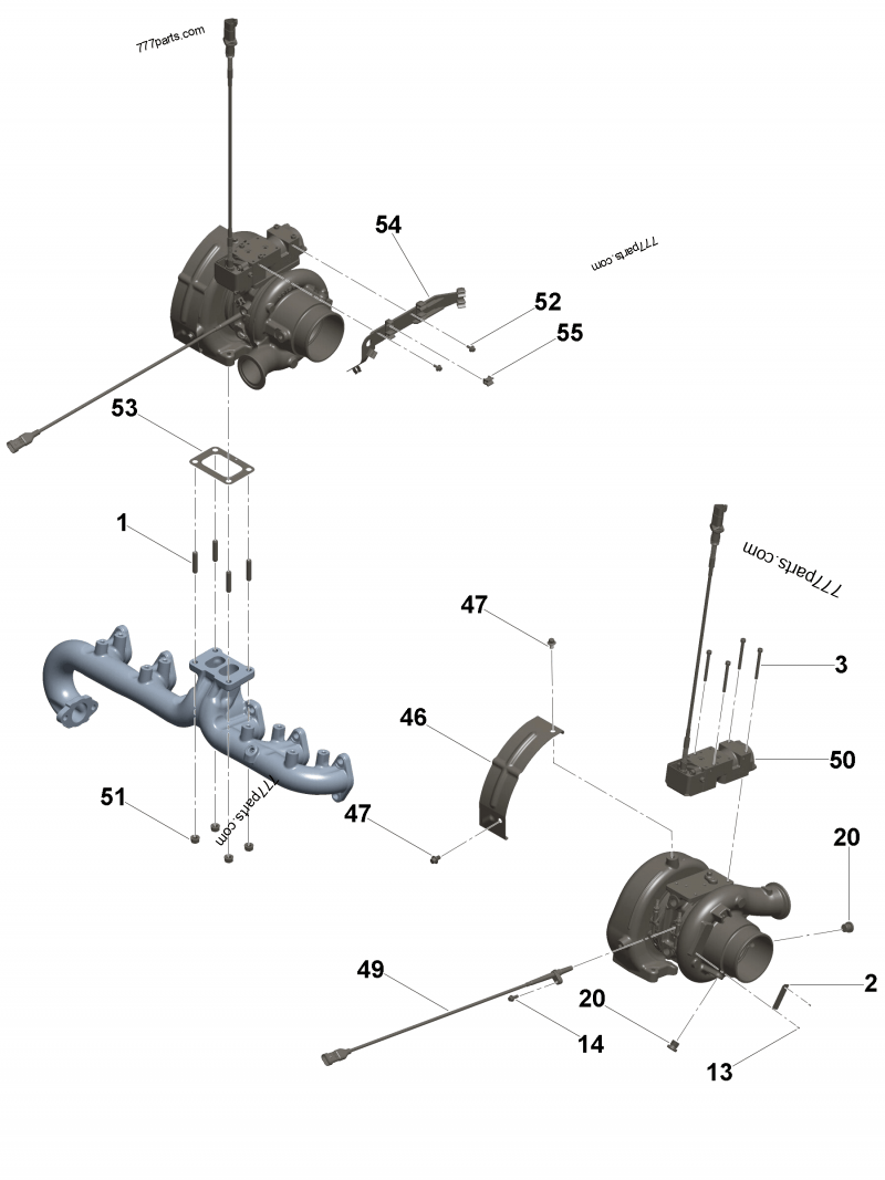 2834896 Turbocharger actuator lever - Cummins spare part  
