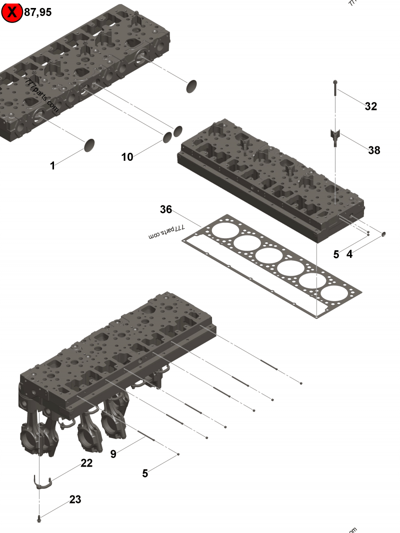 2864016 Cylinder head - Cummins spare part | 777parts.com