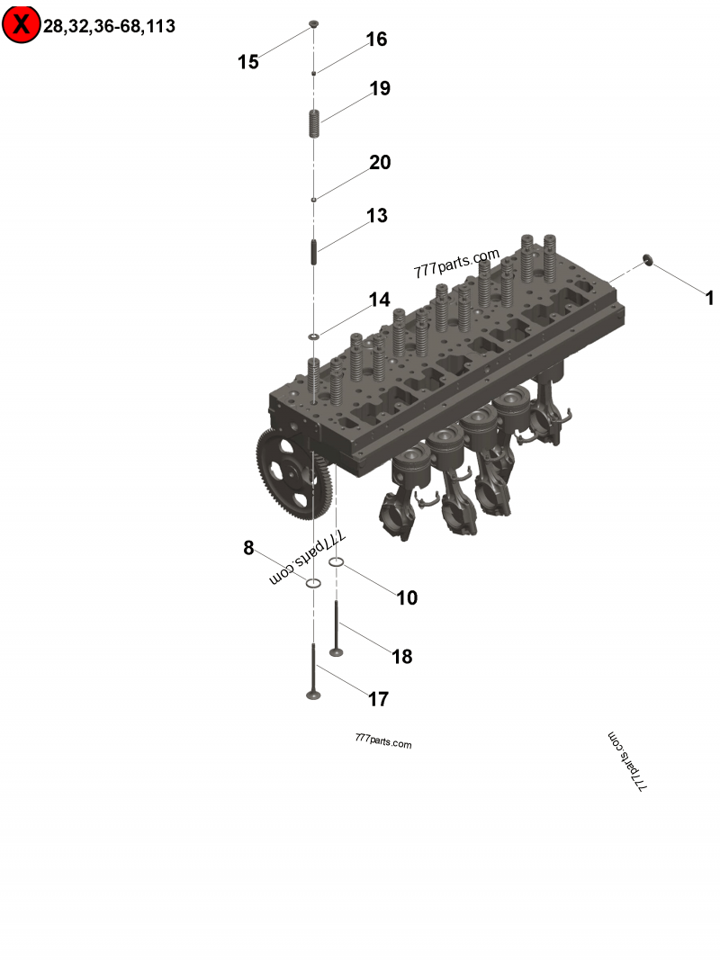 2864033 Cylinder head - Cummins spare part | 777parts.com