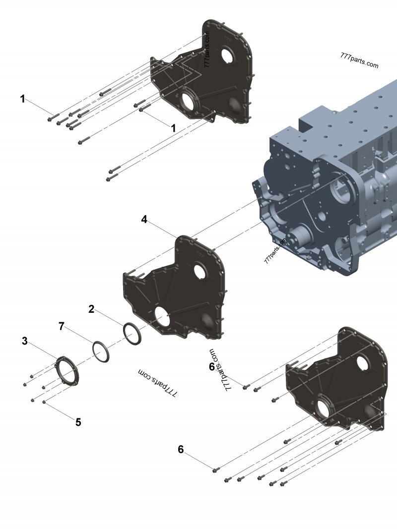 3958113 Gear cover - Cummins spare part | 777parts.com