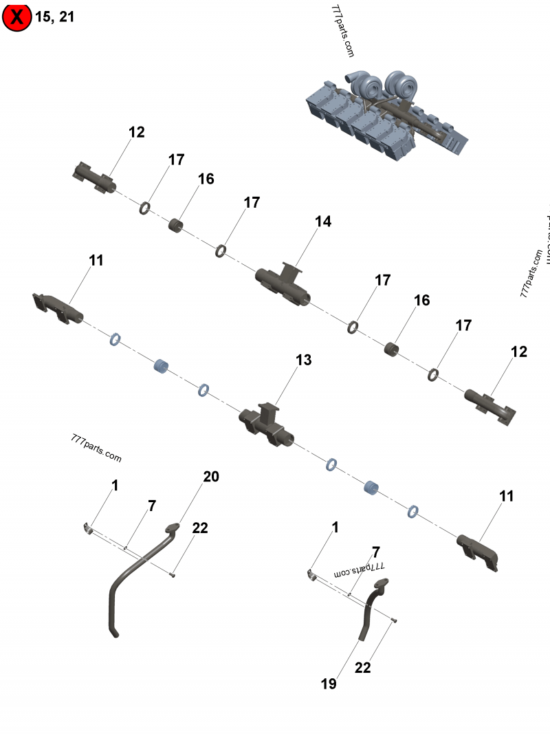 3966350 Exhaust manifold seal - Cummins spare part