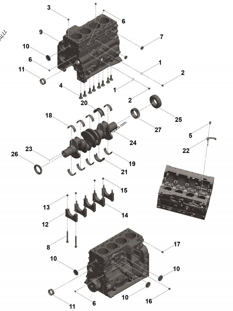 Sq_chan.ページ 3969074 Cylinder block - Cummins spare part | 777parts.com