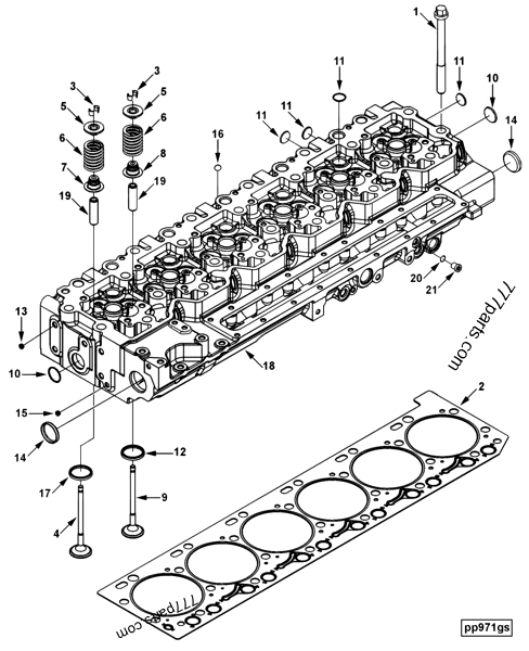 3973838 Cylinder head - Cummins spare part | 777parts.com