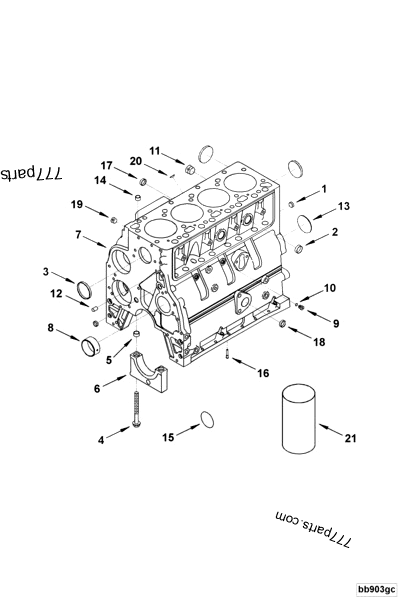 3974156 Main bearing cap - Cummins spare part | 777parts.com