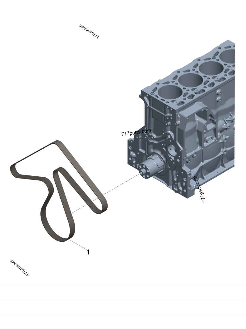 3974247 V ribbed belt - Cummins spare part | 777parts.com