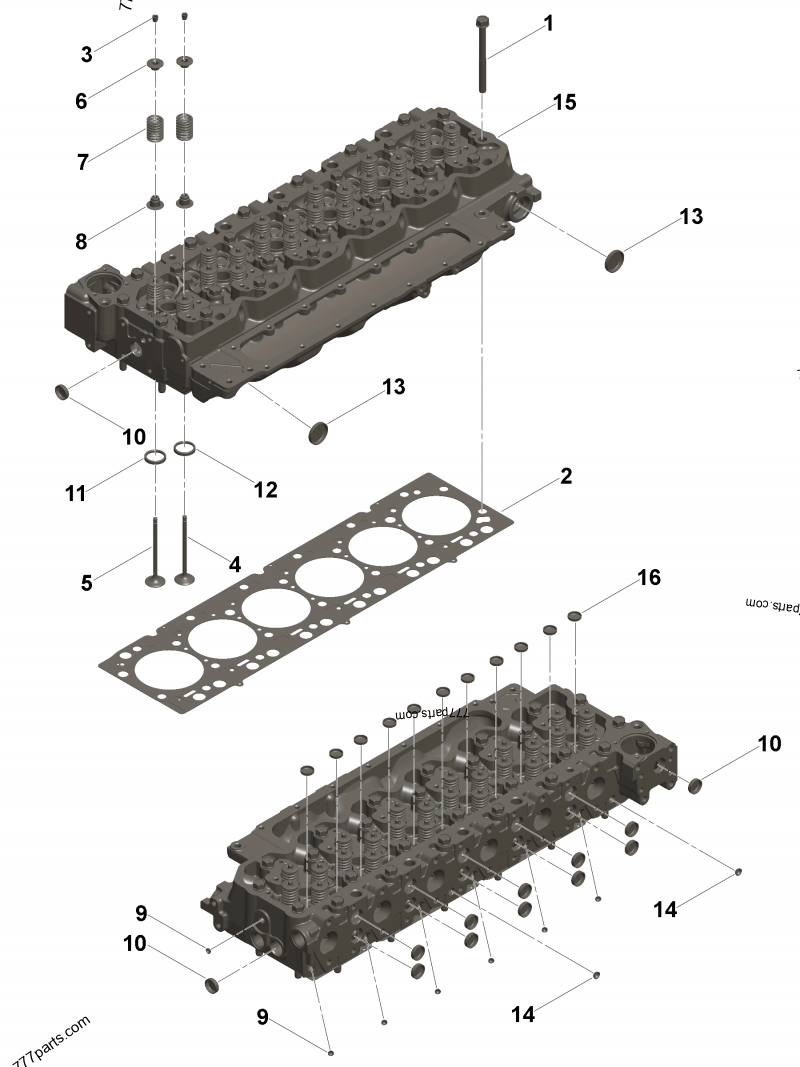 アナベべ397 3977222 3977221 CUMMINS QSB6.7 Cylinder Head Assy Fot