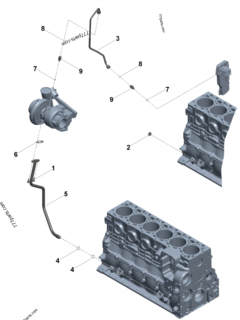 3978945 Turbocharger oil drain connection - Cummins spare