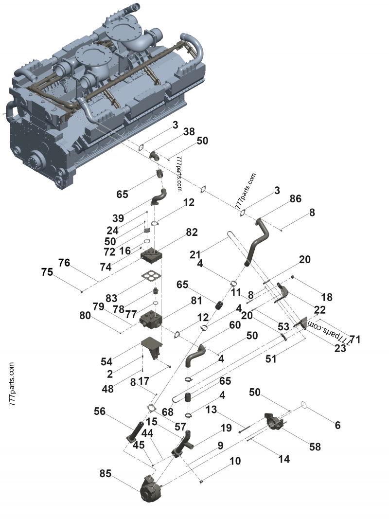 4007310 Water transfer connection - Cummins spare part