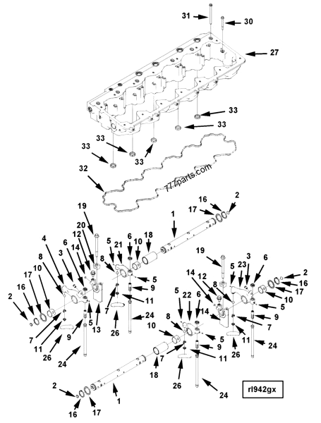 2869799 Rocker lever shaft - Cummins spare part | 777parts.com