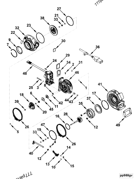 Kuページ 4035428 Turbocharger gasket - Cummins spare part | 777parts.com