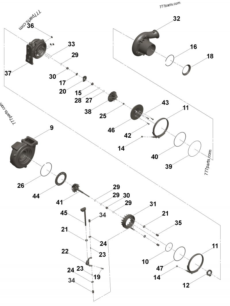 4046253 Turbocharger diffuser - Cummins spare part | 777parts.com 