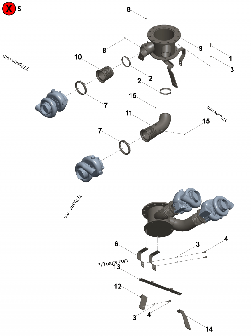 4065488 V band clamp - Cummins spare part | 777parts.com