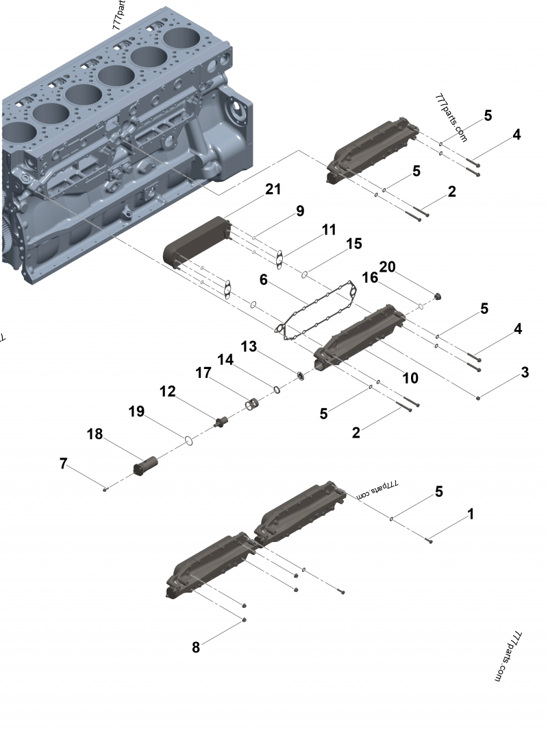 4089367 Lubricating oil cooler gasket set - Cummins spare