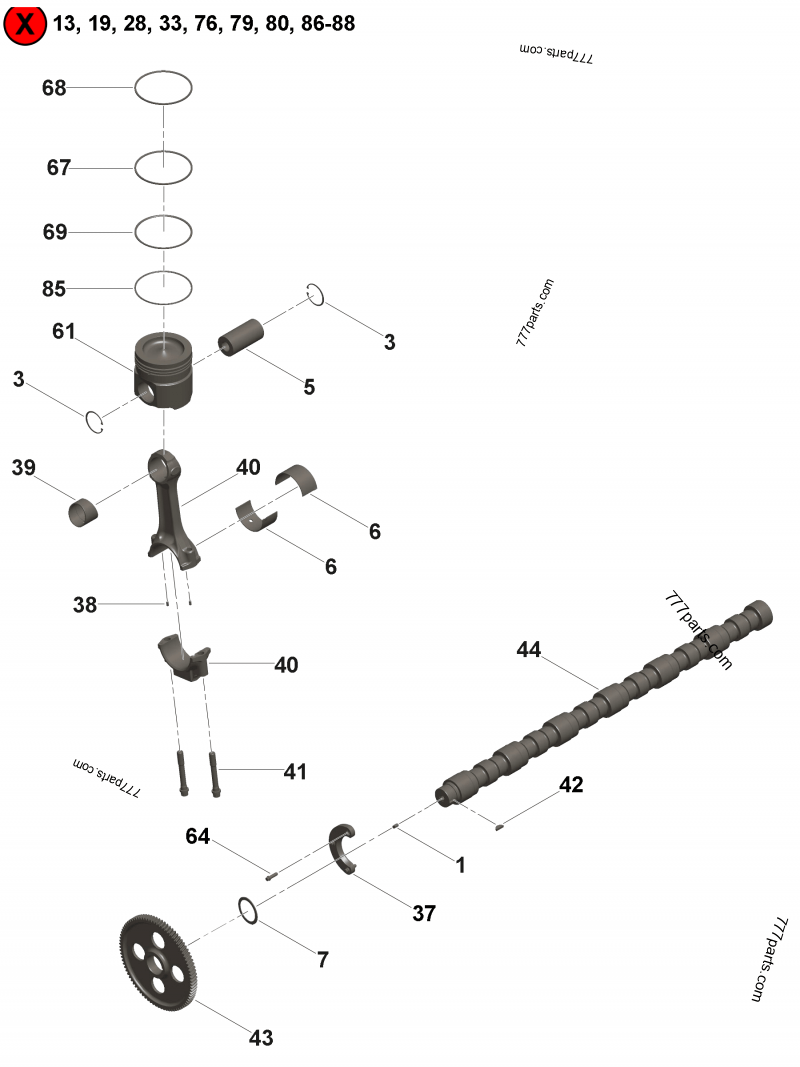 4089793 Piston ring set - Cummins spare part | 777parts.com
