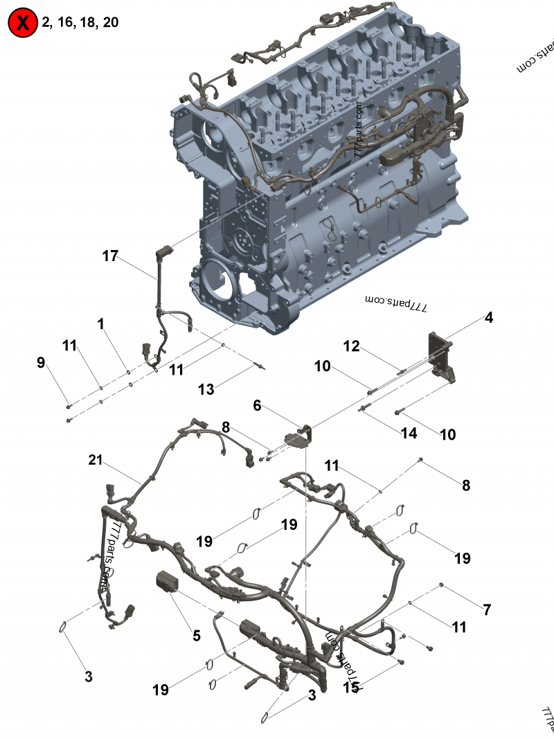 Isma Ngilページ Electronic Control Module Wiring Harness - Engines Cummins