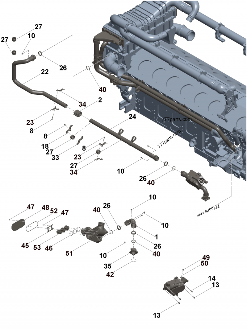 Auxiliary Cooling System - Engines Cummins QSK95 CM2350 K113