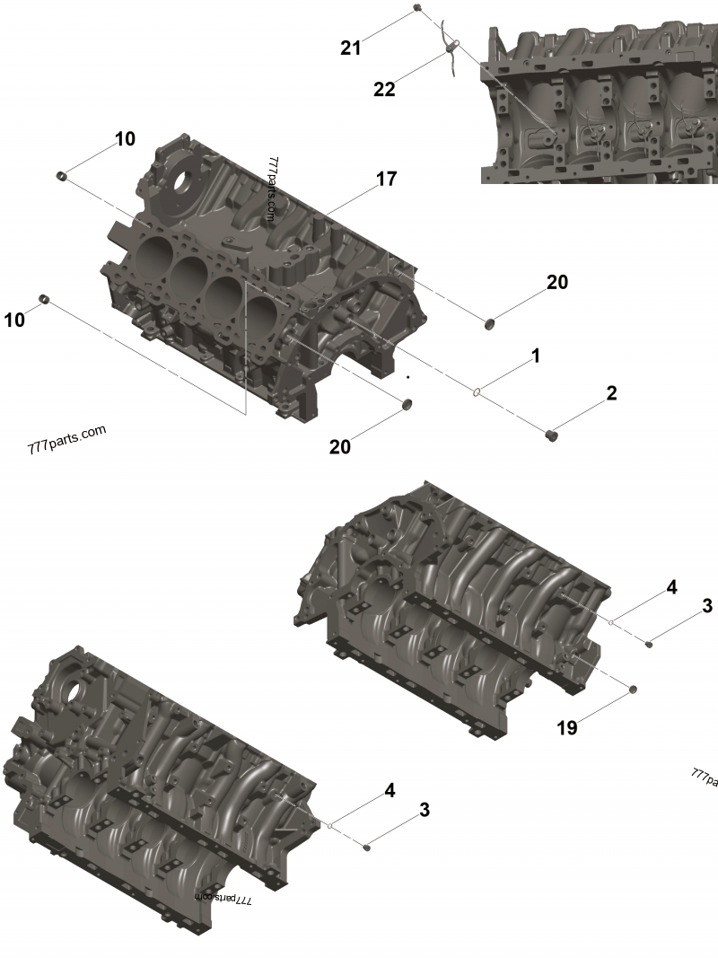 4325146 Main bearing cap - Cummins spare part | 777parts.com