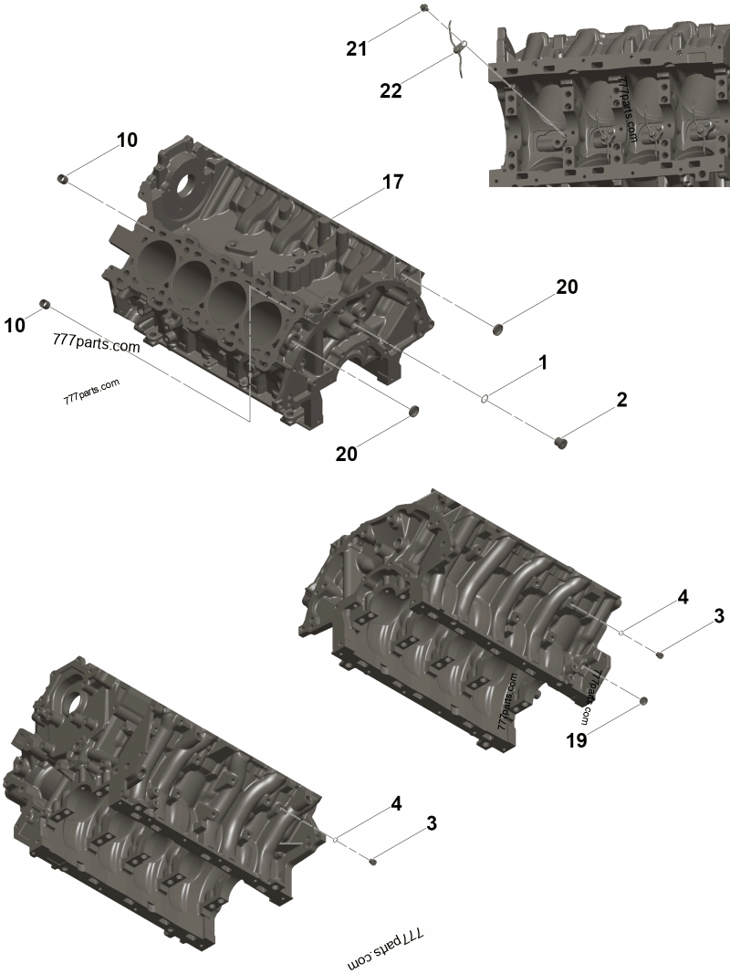 4325146 Main bearing cap - Cummins spare part | 777parts.com