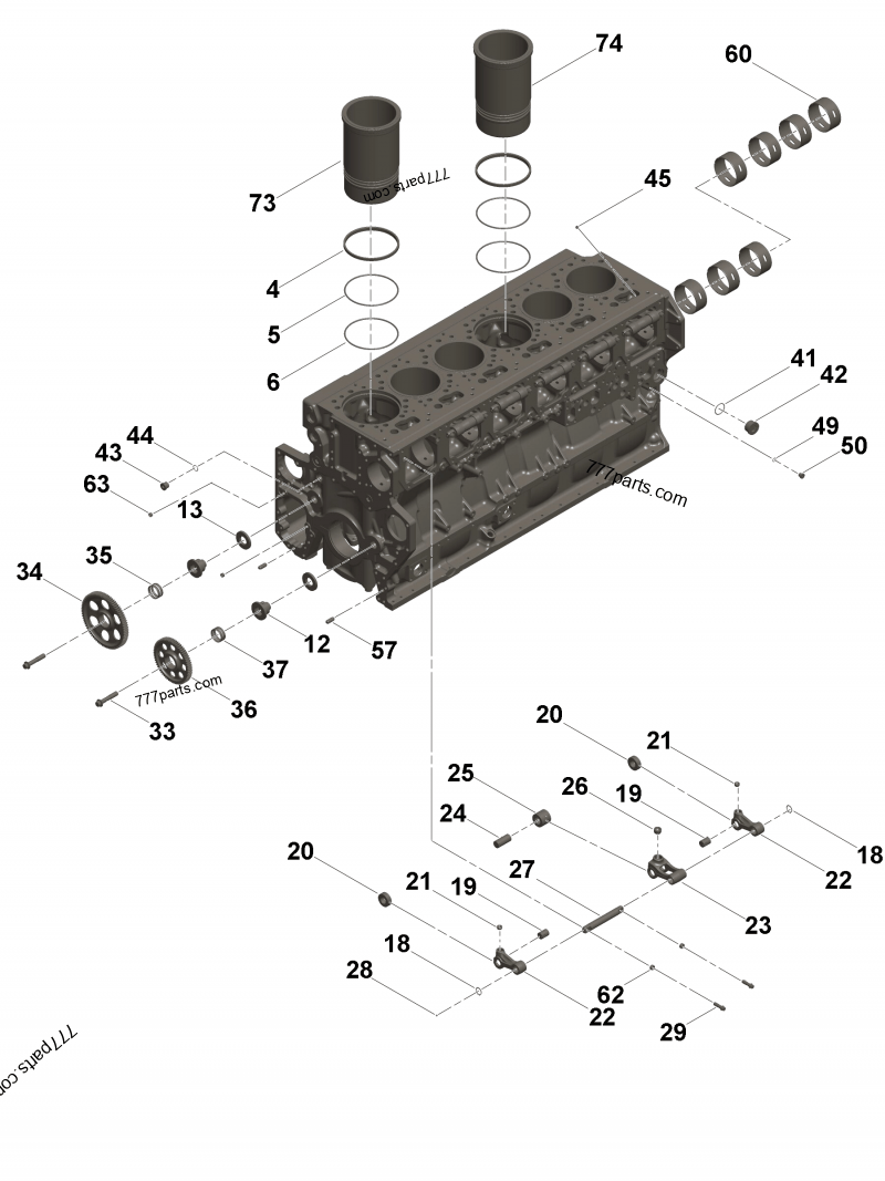 4334457 Engine crankshaft - Cummins spare part | 777parts.com