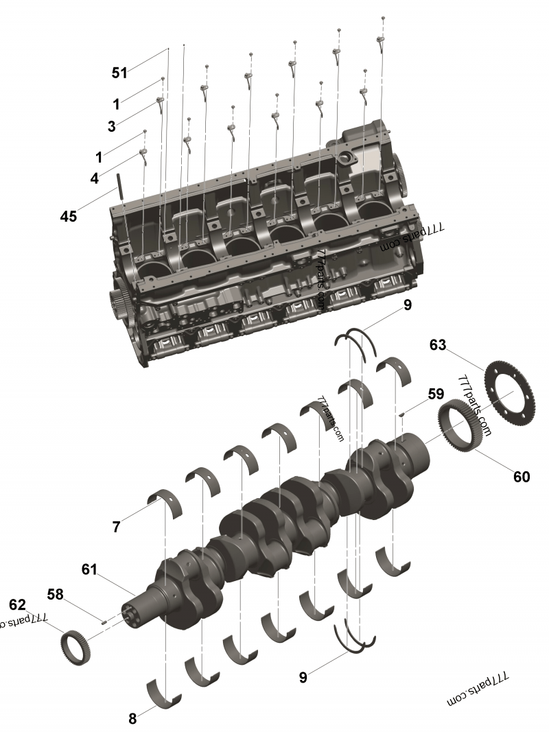 4347985 Crankshaft gear - Cummins spare part | 777parts.com