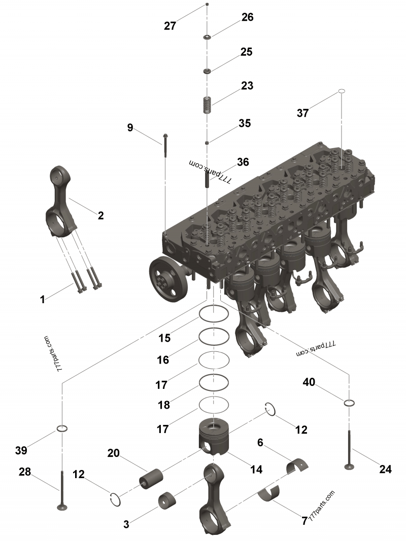 4352657 Engine piston - Cummins spare part | 777parts.com