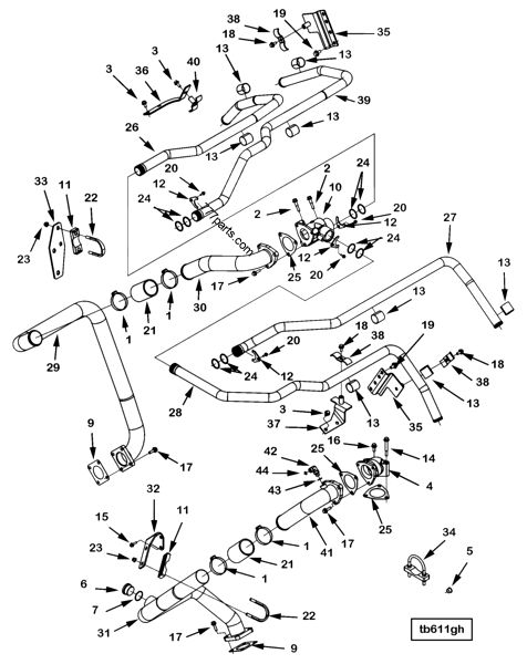 4917463 Water transfer tube - Cummins spare part | 777parts.com