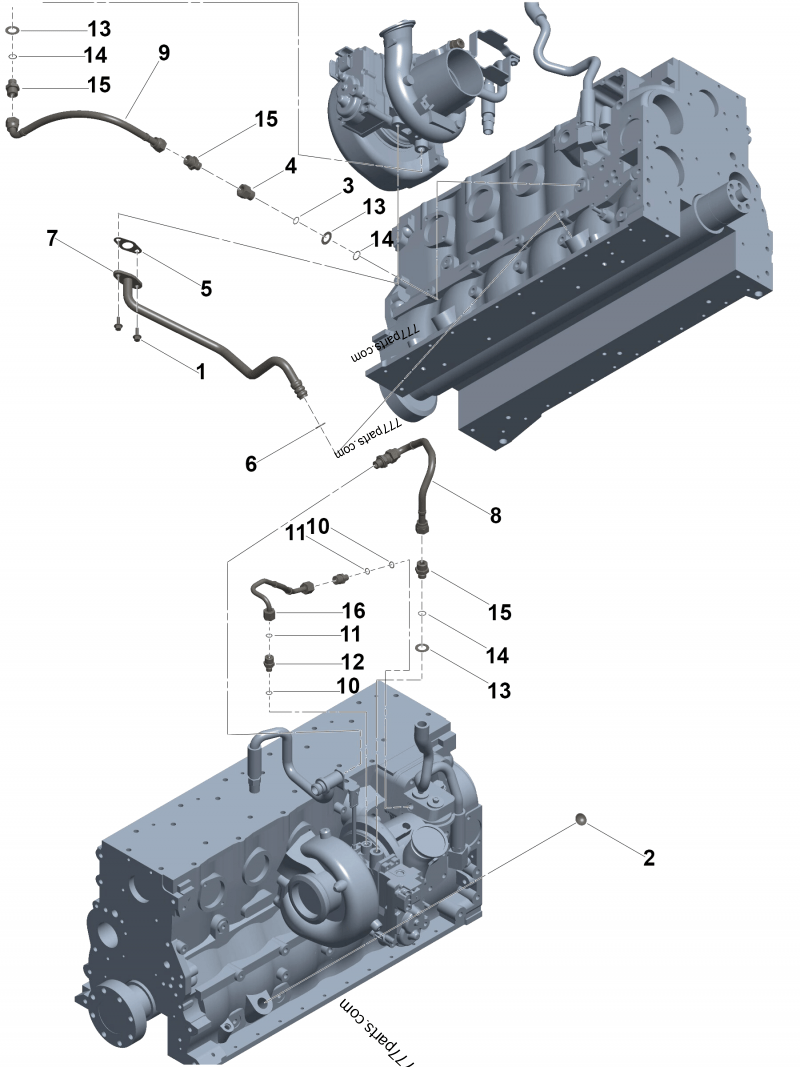 4931763 Turbocharger oil drain connection Cummins spare part