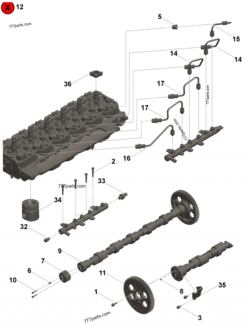Cylinder Head 4936081 for Cummins Engine ISB6.7 ISDE6.7 QSB6