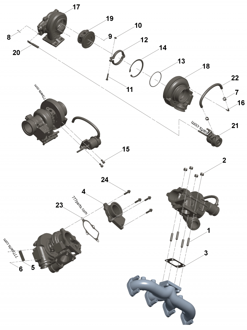4936515 Turbocharger - Cummins spare part | 777parts.com 