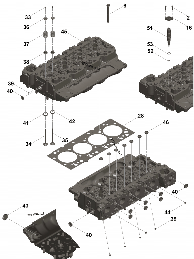 4941347 Cylinder head - Cummins spare part | 777parts.com