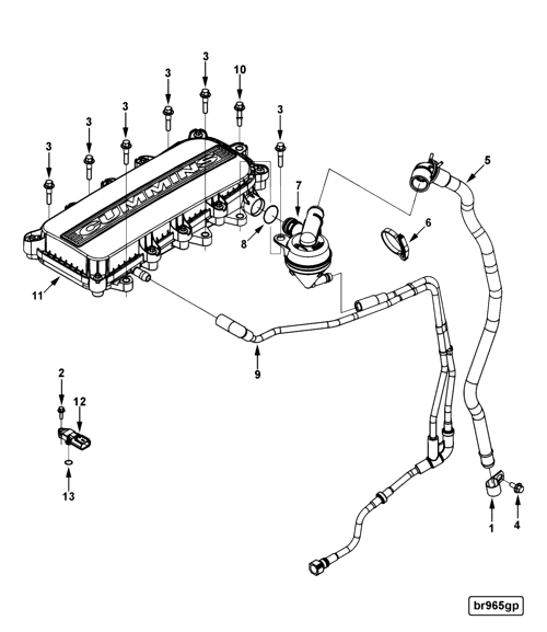 4944727 Oil separator breather - Cummins spare part | 777parts.com