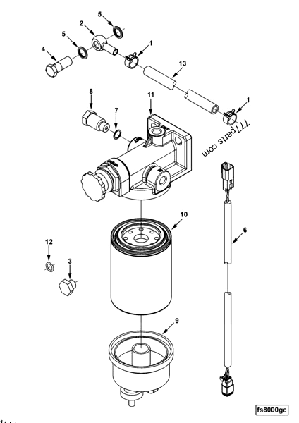バフマン 4944786 Fuel filter head - Cummins spare part | 777parts.com