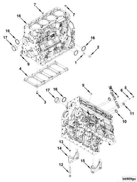 4945794 Cylinder block stiffener - Cummins spare part