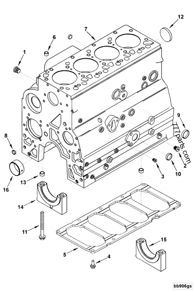 みん 4945794 Cylinder block stiffener - Cummins spare part